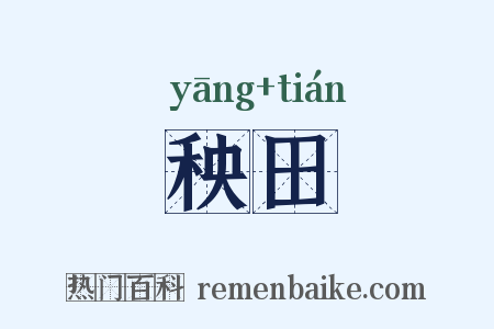 秧田是什么意思的图片